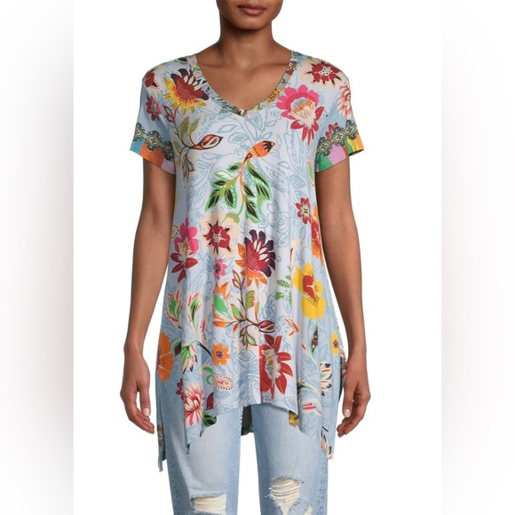 Johnny Was Floral V-Neck Paisley Floral Print Tunic Top Size X Large - Picture 8 of 12